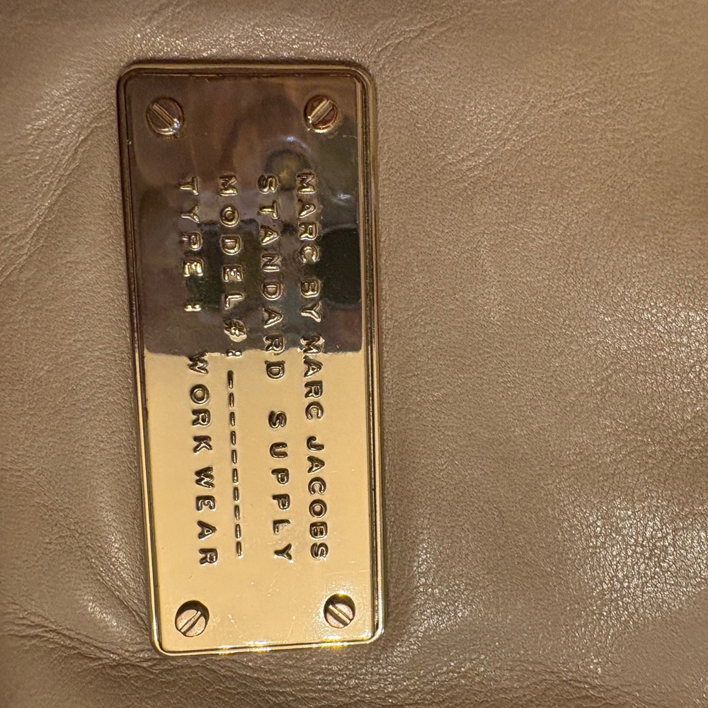 Marc Jacobs Gold and Tan Shoulder Bag